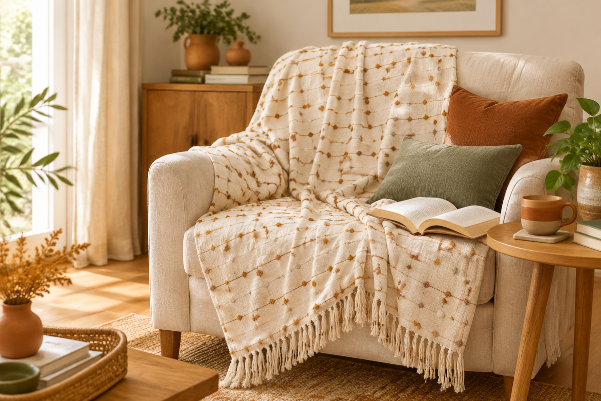 Handmade Cotton Throw