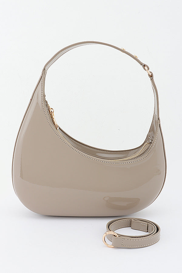 Patent Leather Hobo Bag
