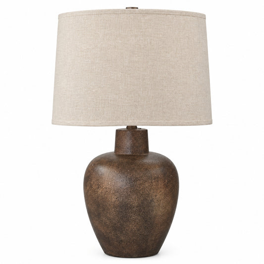 27" Tall Table Lamp | Terra Cotta Farmhouse | Southwest Rustic