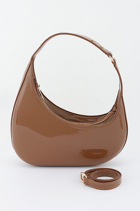 Patent Leather Hobo Bag