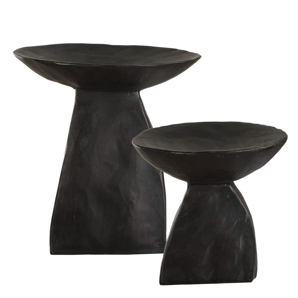 SHADOW PEDESTAL BOWLS SET of 2