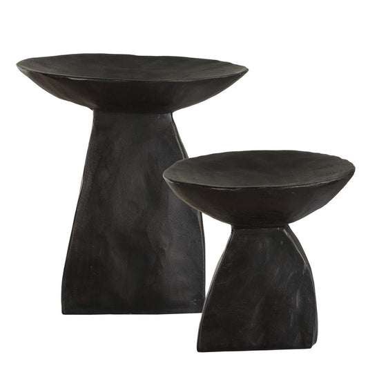 SHADOW PEDESTAL BOWLS SET of 2
