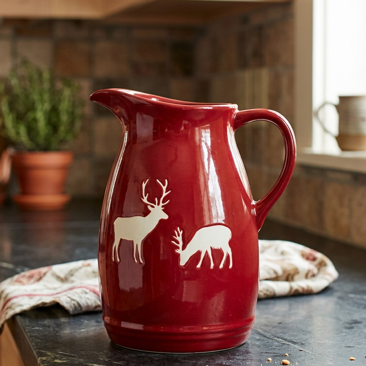 Holiday Deer Pitcher