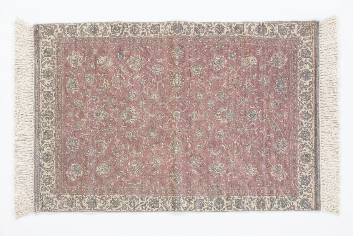 Antique Rug  - Ivory and Brick Tones