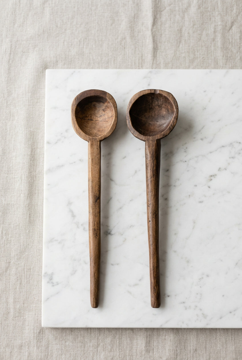 23 in Hand-Carved Wooden Spoons | Rustic Water Dippers